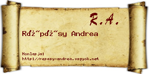 Répásy Andrea névjegykártya