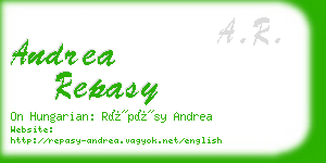 andrea repasy business card